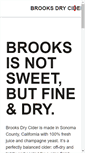 Mobile Screenshot of brooksdrycider.com